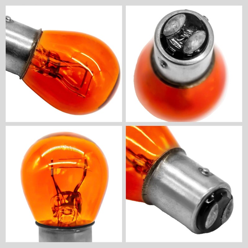 ALKOREY -1157 Py21/5w Amber Light,Miniature Bulb Mini Bulb,2100K Taillight Turn Signal Light,12V 21/5W Bay15d,2 Pack - Image 5
